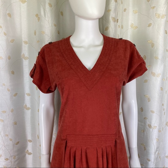 Rusty Orange MIDI Dress - Picture 2 of 8